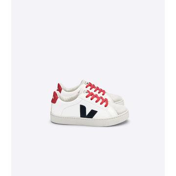 Veja ESPLAR LACES CHROMEFREE Kids' Shoes White/Red | CA 734UZG